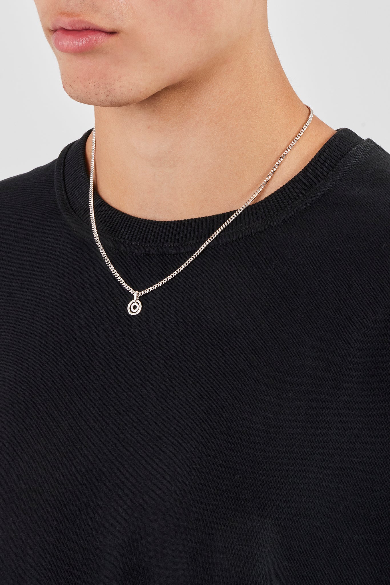 Polished & Ice Ring Necklace - 10mm