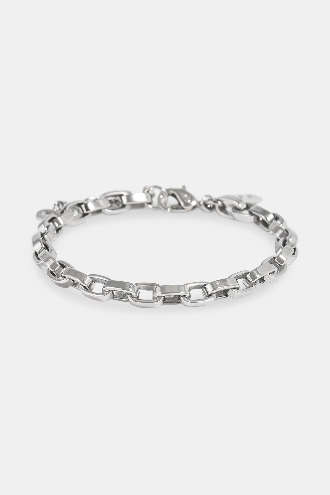 Polished Connected Link Bracelet - 5mm - White