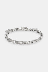 Polished Connected Link Bracelet - 5mm - White
