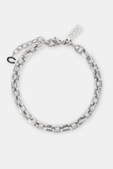 Polished Connected Link Bracelet - 5mm - White