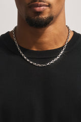 Polished Connected Link Chain - 5mm - White