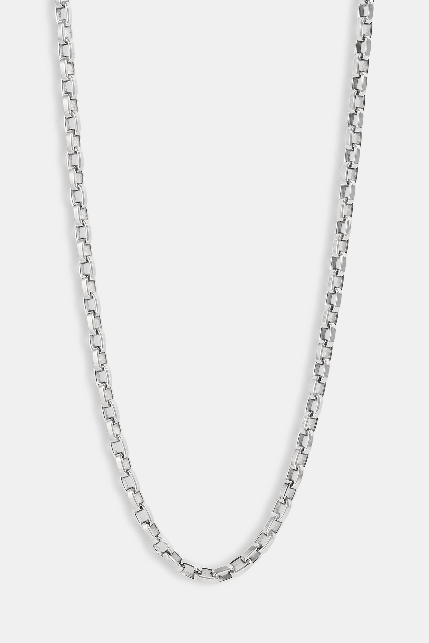 Polished Connected Link Chain - 5mm - White