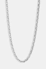 Polished Connected Link Chain - 5mm - White