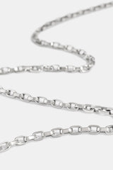 Polished Connected Link Chain - 5mm - White