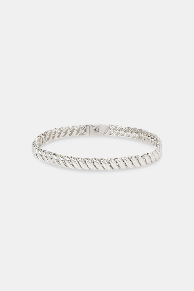 Polished Rope Link Bracelet - 6mm