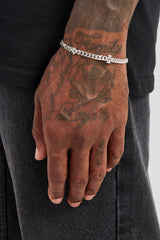 Polished Star & Cross Miami Cuban Bracelet - 8mm