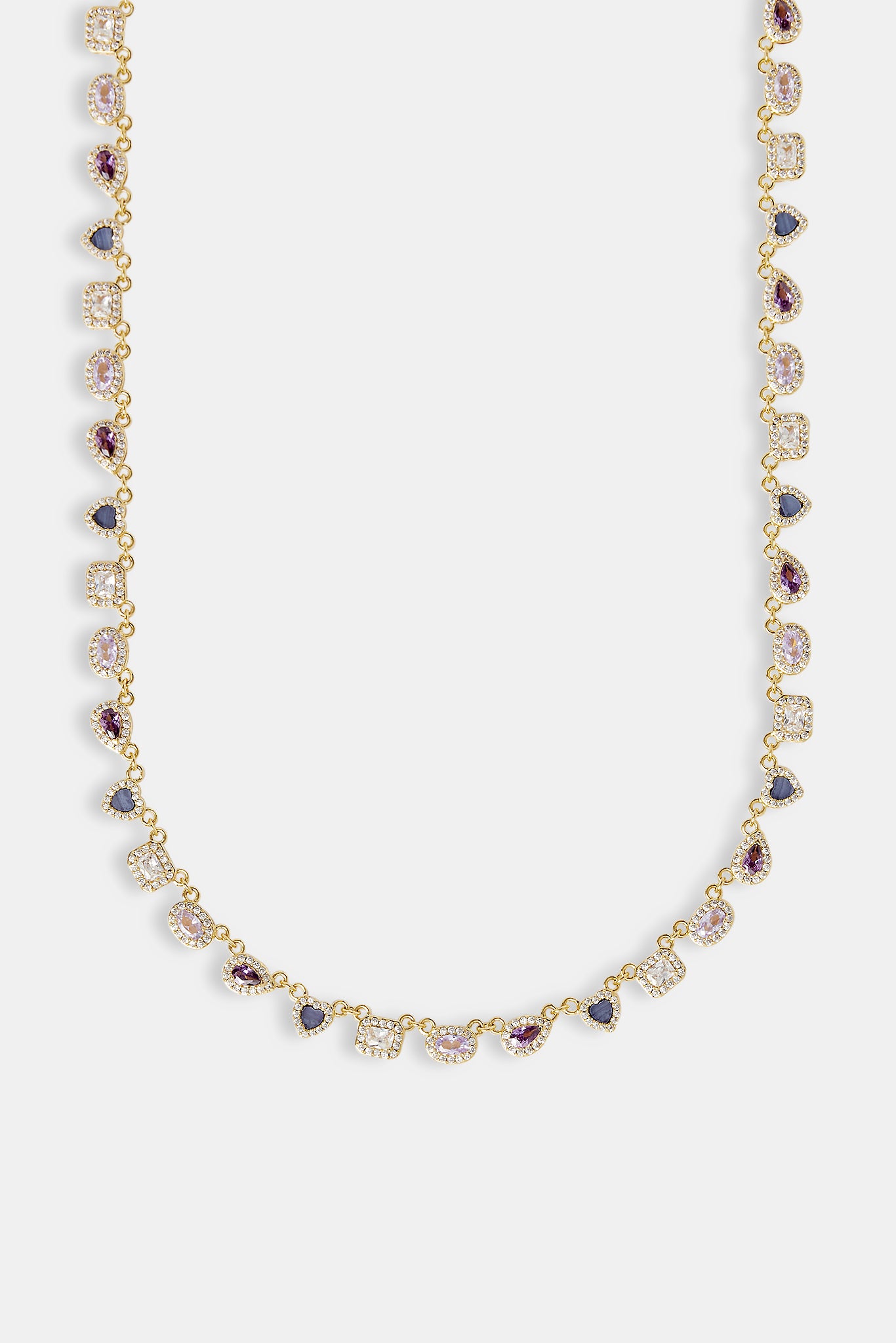 Purple Agate Iced Gemstone Chain - 6mm
