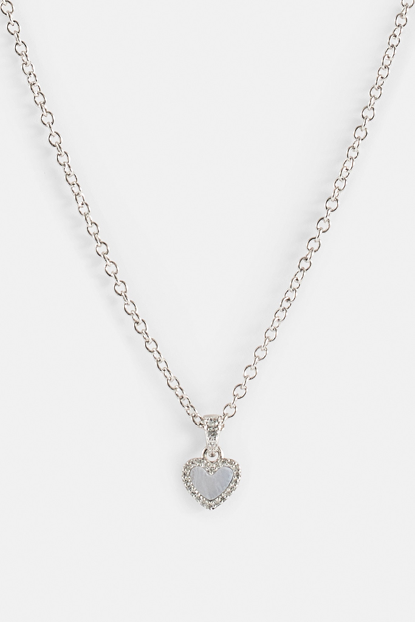 Purple Agate Heart Necklace - 8mm