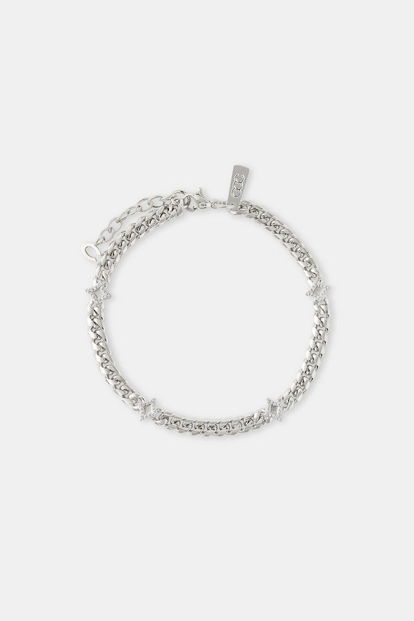 Polished Star Miami Cuban Bracelet - 8mm