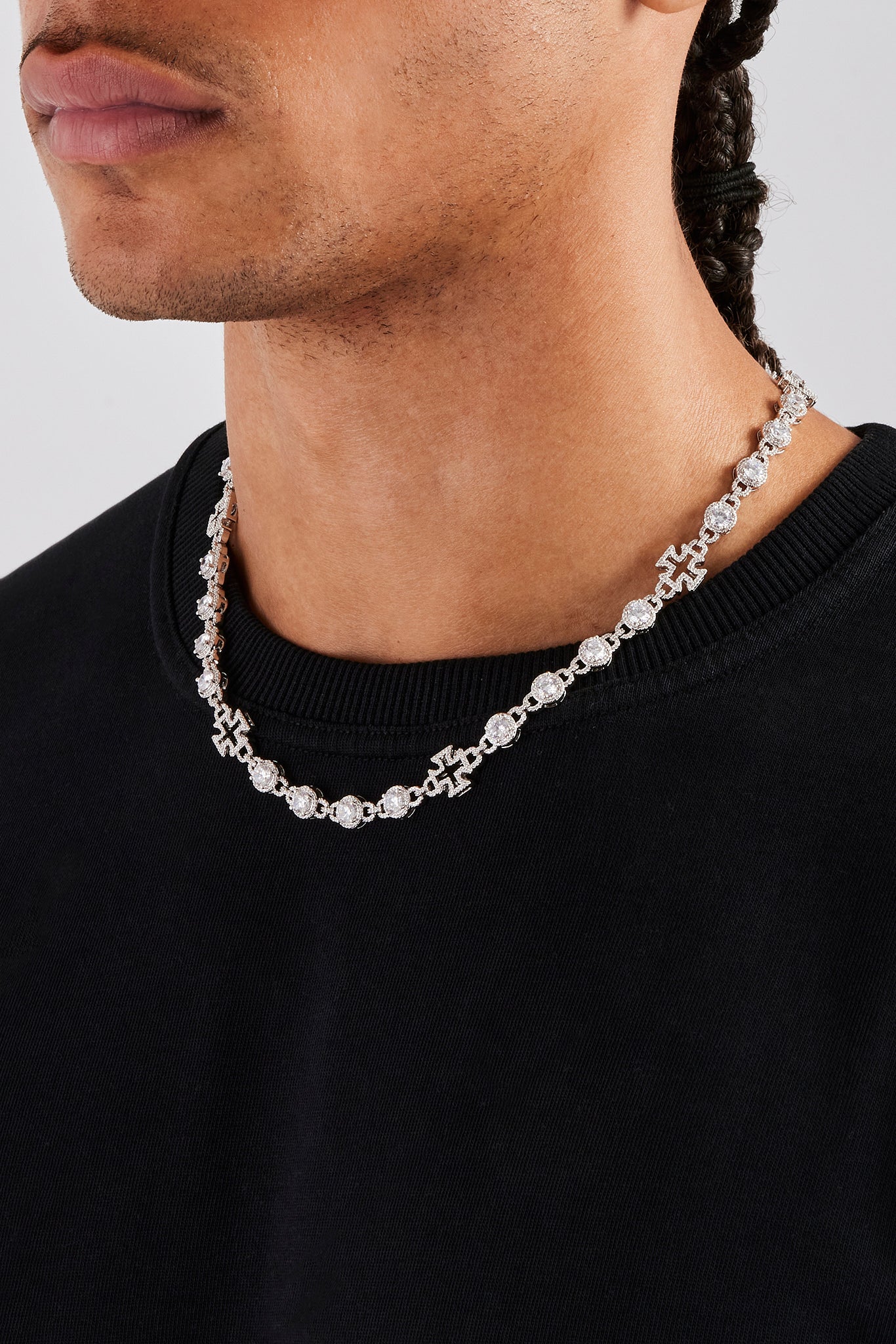 Runde CZ- und Motivumrisskette – 8 mm