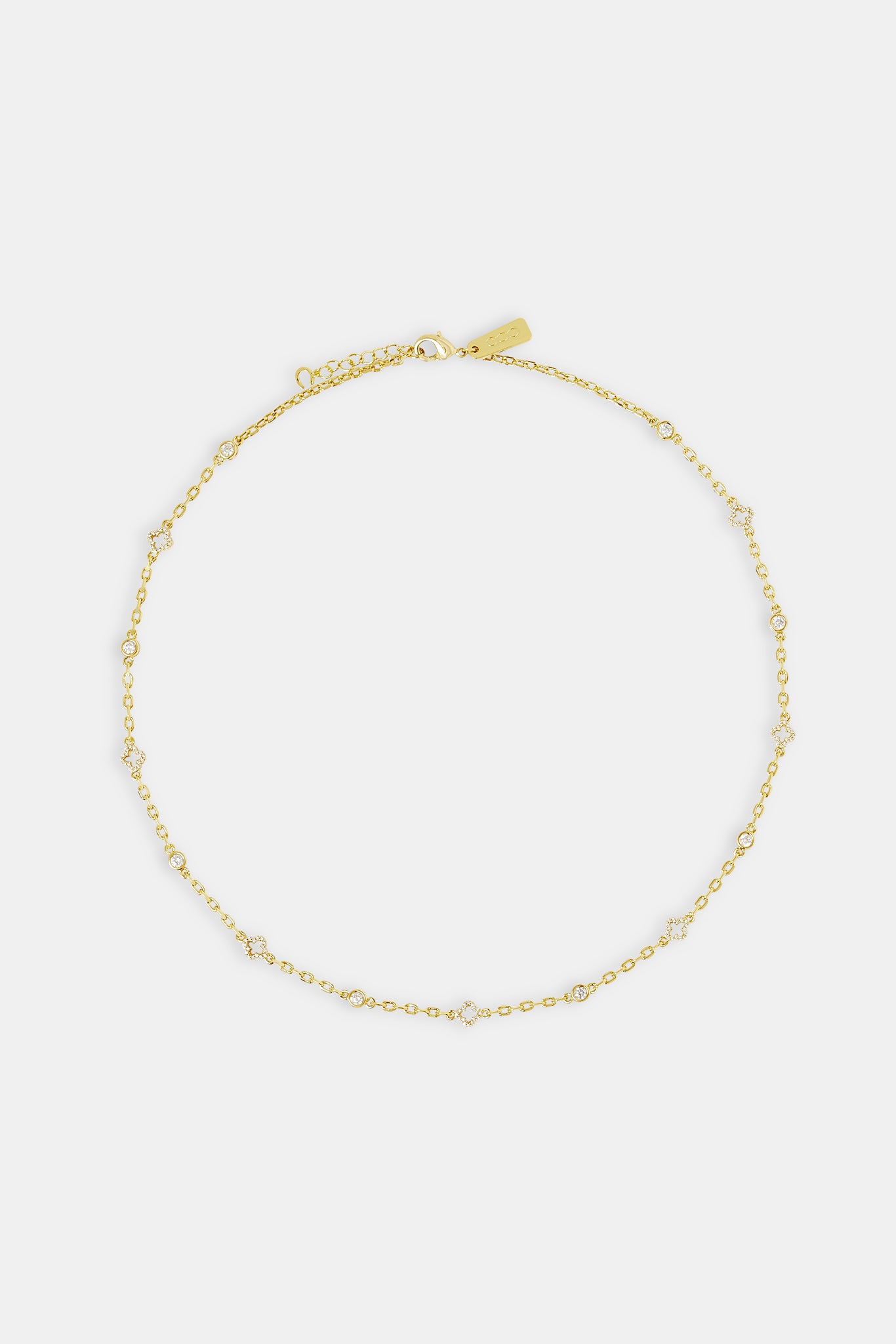 Kette mit ausgeschnittenem, wiederholtem Motiv aus Eis – 6 mm