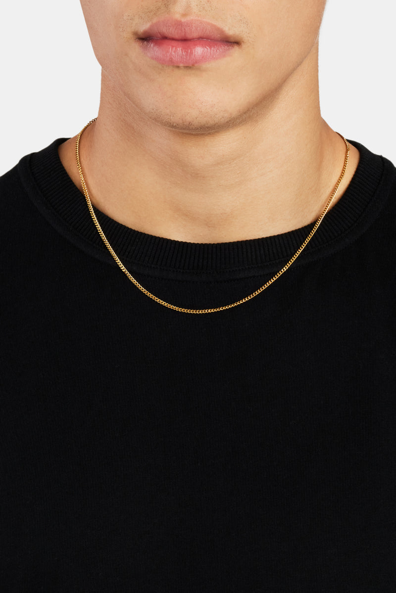 2mm Gold Plated Micro Cuban Chain Mens Chains Shop Cuban