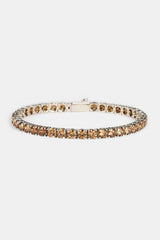Coffee Tennis Bracelet - 5mm - White