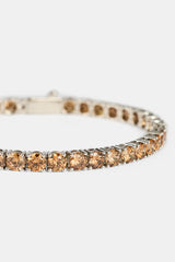 Coffee Tennis Bracelet - 5mm - White
