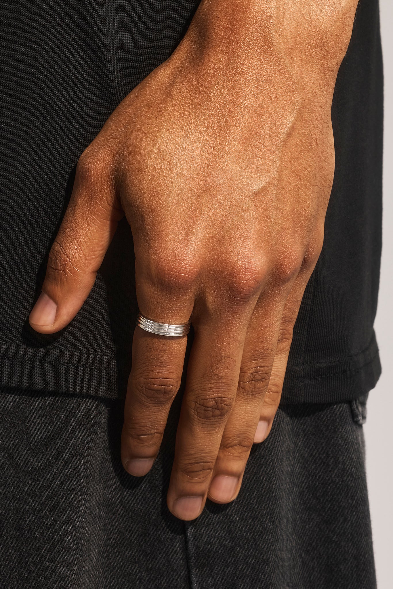 Polierter Bandring – 5 mm – Weiß