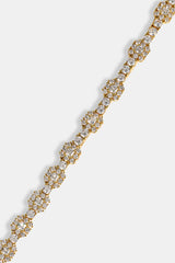 Square Stone Tennis Bracelet - 6mm - Gold