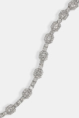 Square Stone Tennis Bracelet - 6mm - White