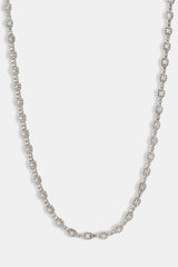 Square Stone Tennis Chain - 6mm - White