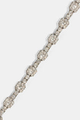 Square Stone Tennis Chain - 6mm - White