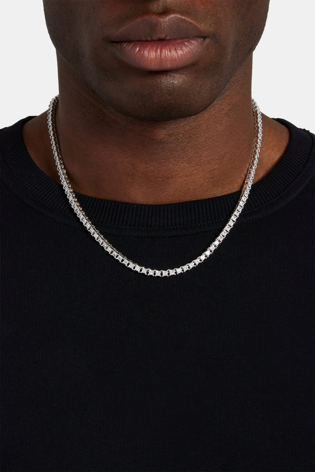 Square Stone Tennis Chain - 3mm | Mens Chains | Shop Tennis Chains at ...