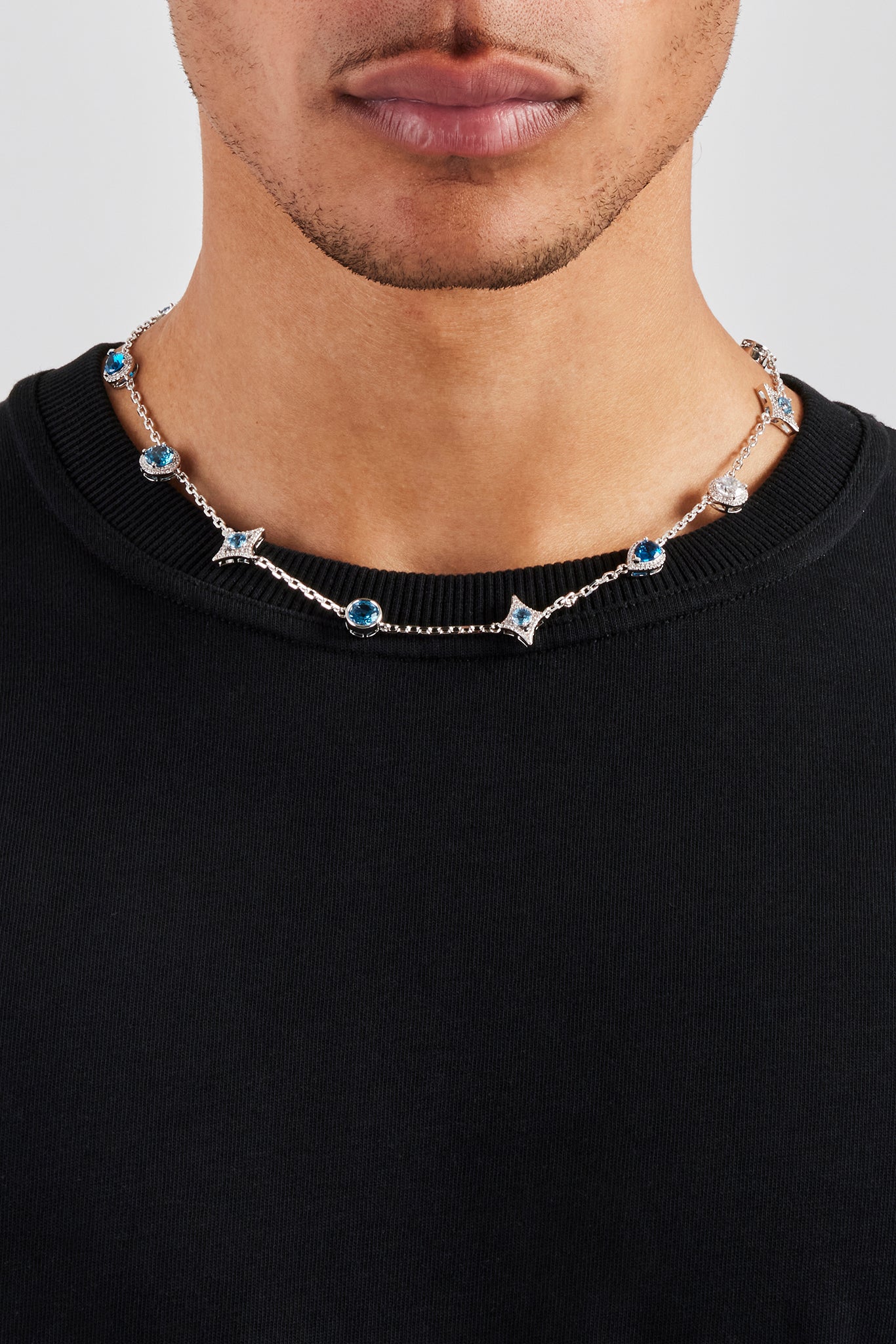 Star Motif Gemstone Rolo Chain - 10mm | Mens Chains | Shop Motif Chains ...