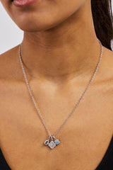 Triple Motif and Multigem Necklace - 10mm - White