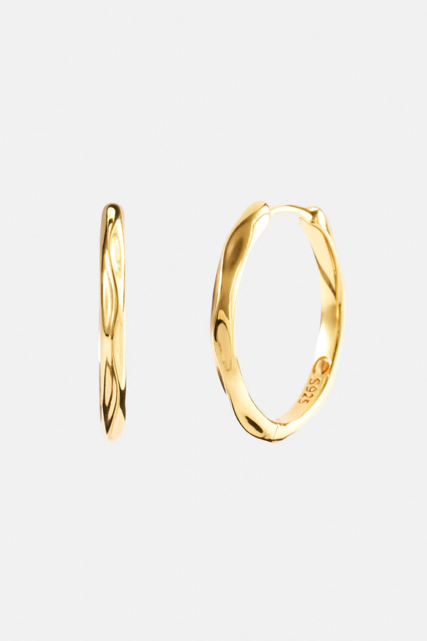 Strukturierte Creolen – 20 mm