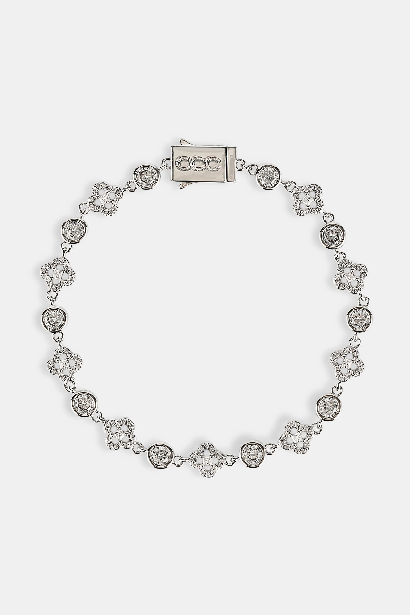 Armband mit Eismotiv und rundem Edelstein – 8 mm – Weiß