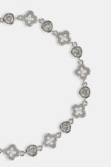 Armband mit Eismotiv und rundem Edelstein – 8 mm – Weiß