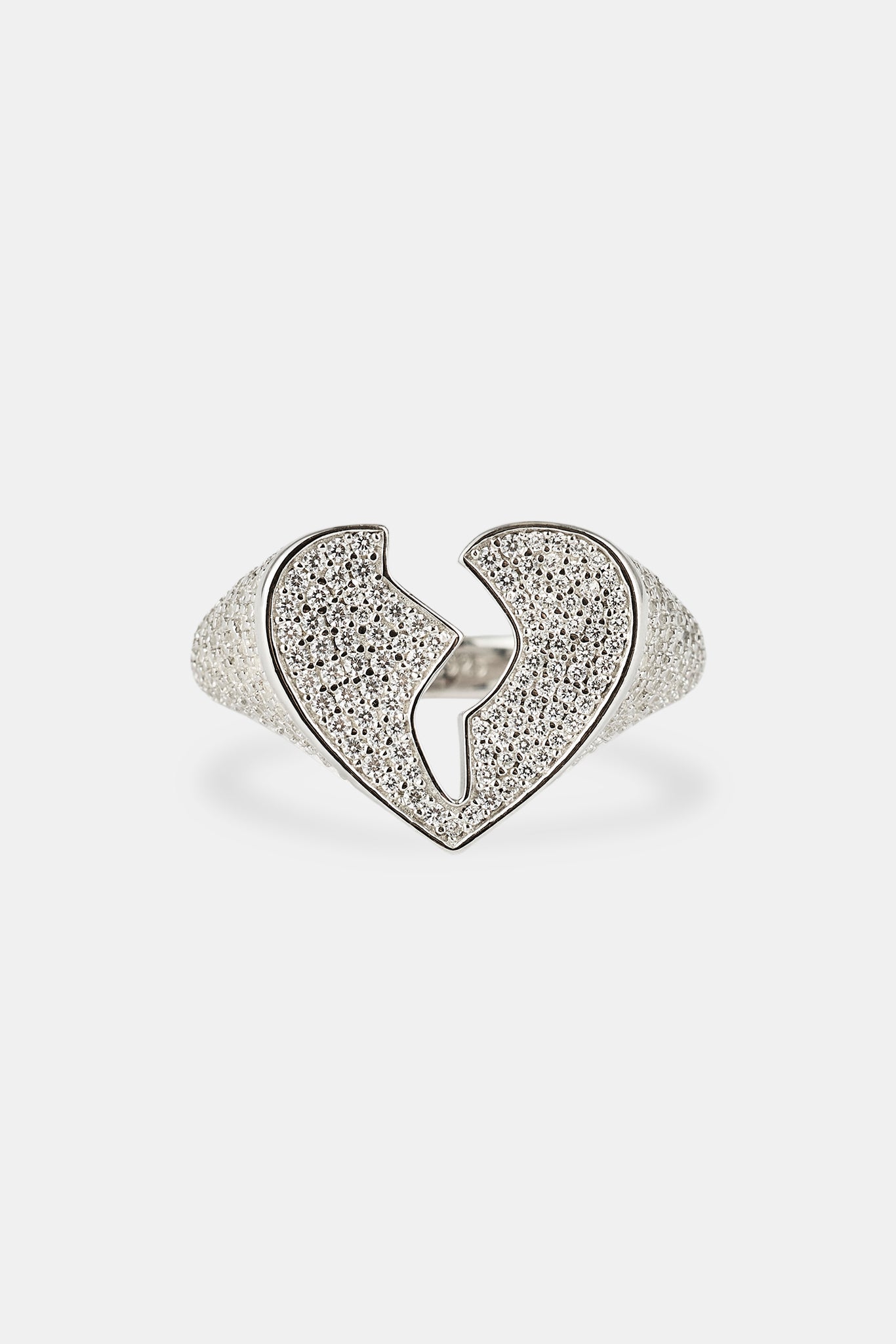 Iced Heartbreak Ring - 15mm - White