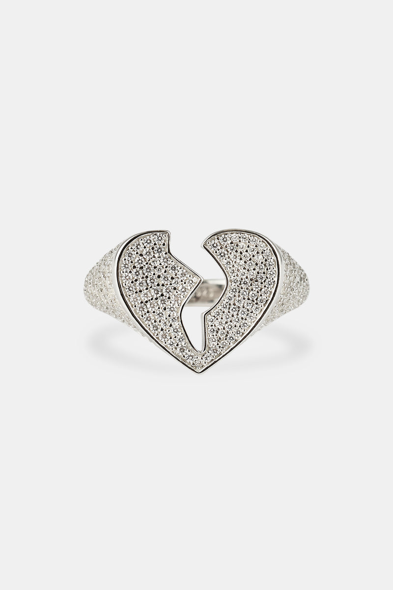 Iced Heartbreak Ring - 15mm - White | Mens Rings | Shop Signet Rings at ...