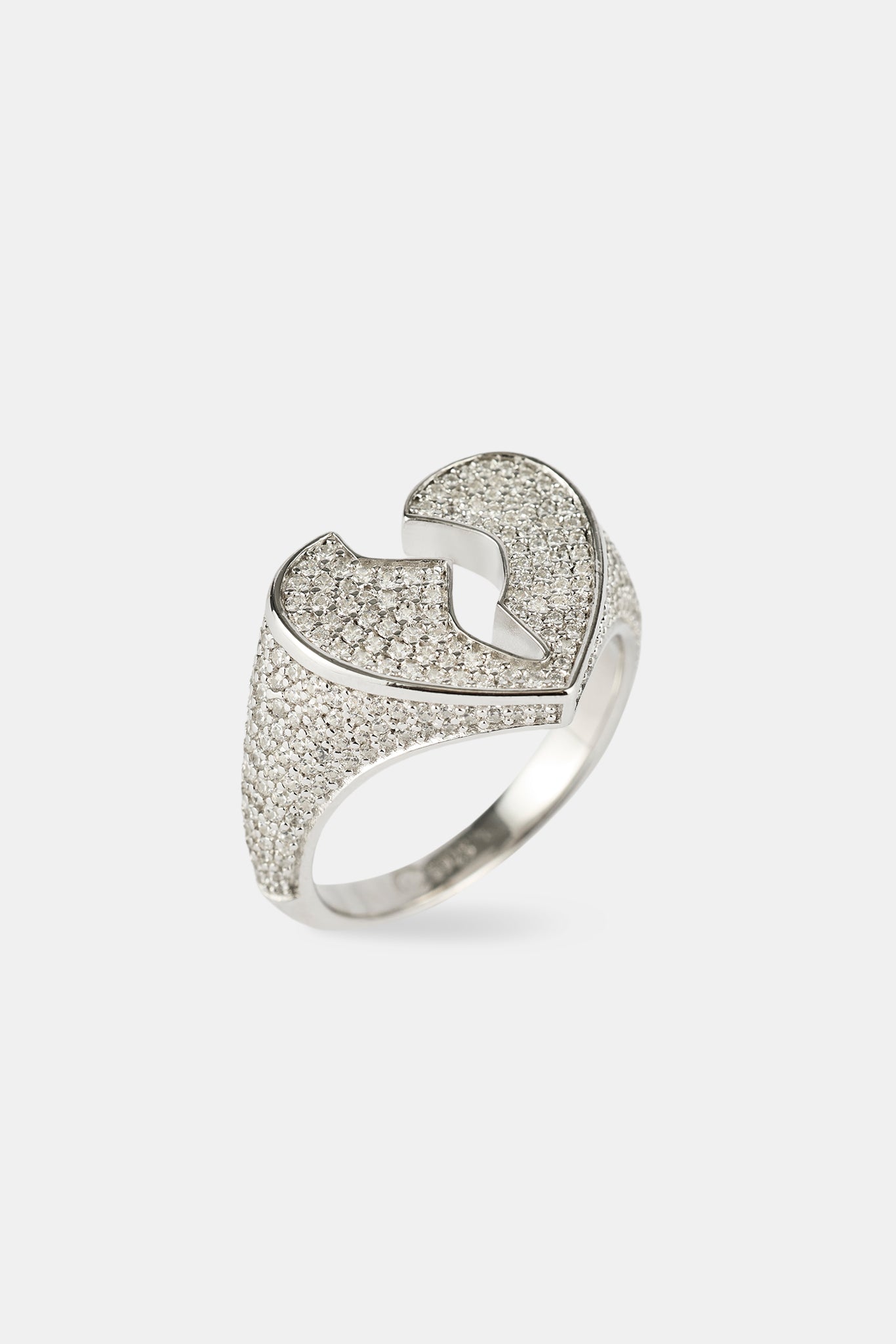 Iced Heartbreak Ring - 15mm - White