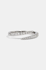 Iced CZ Wrap Ring - 7mm - White