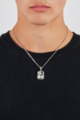 Multi Gemstone Iced Pendant - 20mm