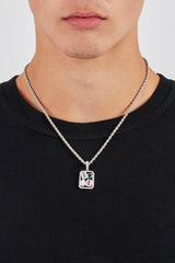 Multi Gemstone Iced Pendant - 20mm