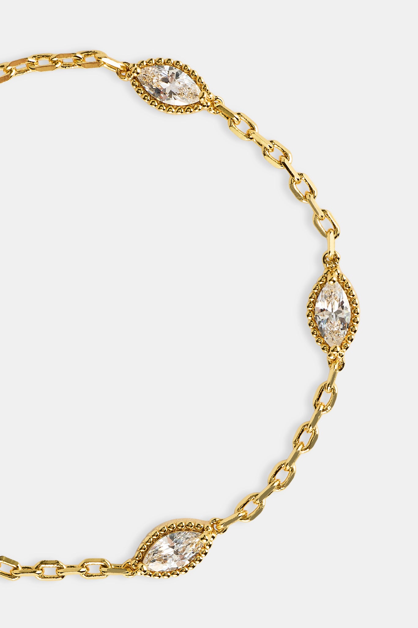 Oval Polished Bracelet - 6mm - Gold