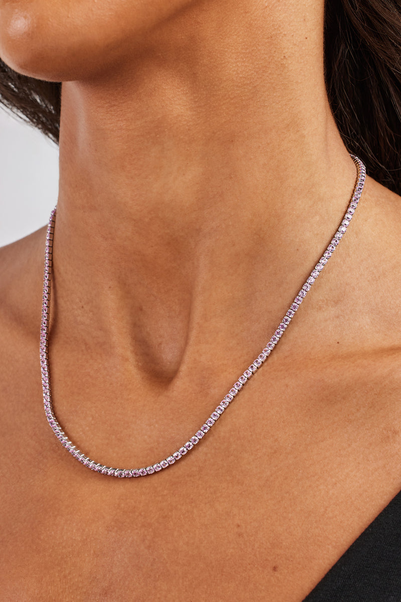 Hellrosa Micro-Tenniskette – 2,5 mm