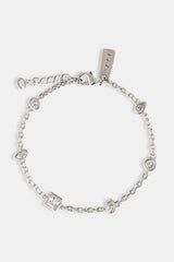 Rolo-Gliederarmband mit Edelsteinen in verschiedenen Formen – 6 mm