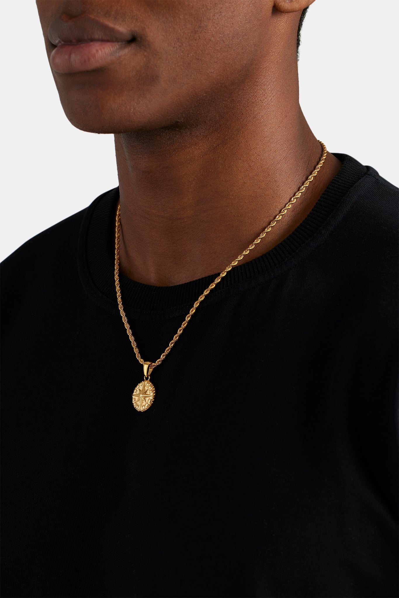 Compass Pendant - 20mm - Gold