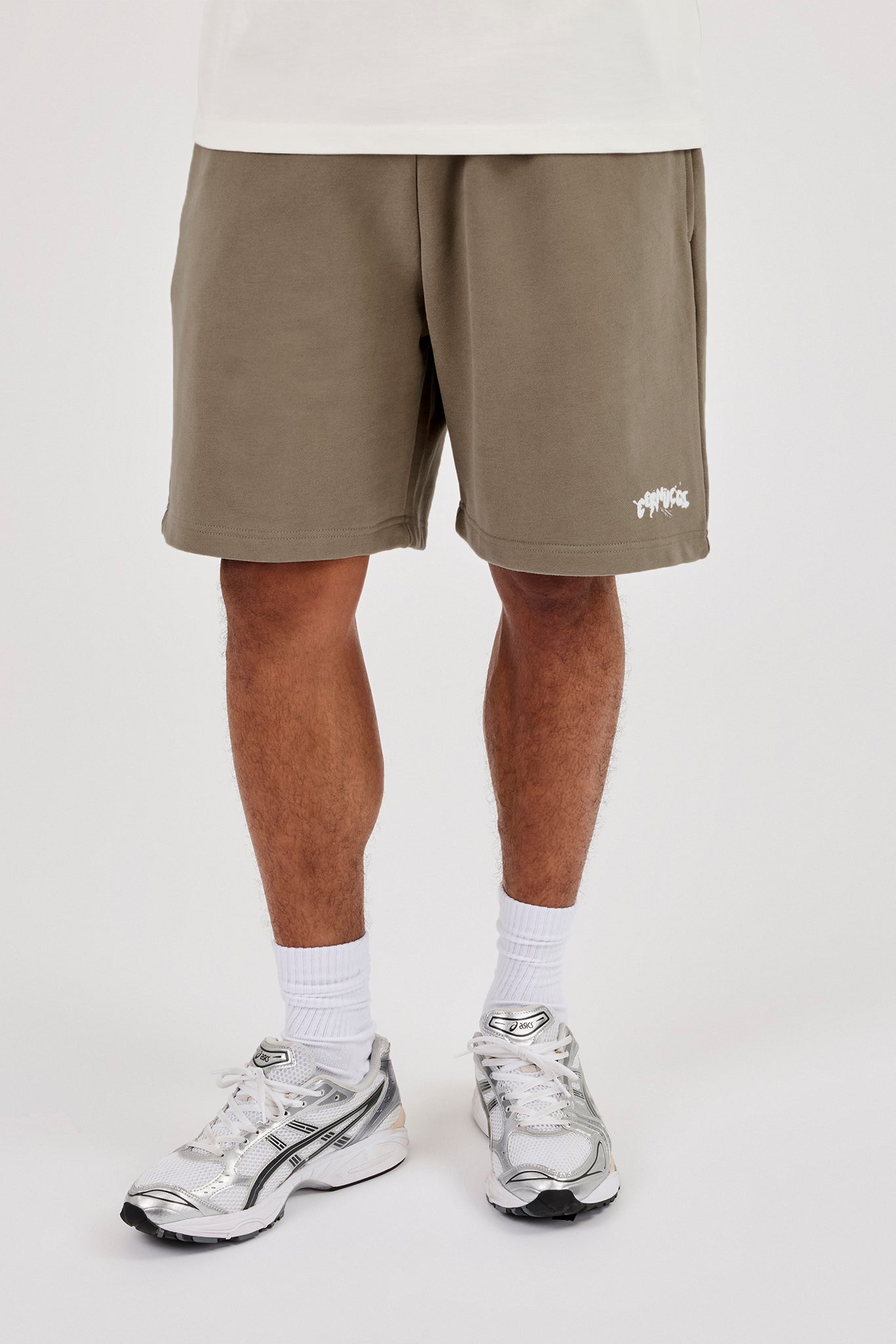 Cernucci Puff Print Relaxed Shorts - Taupe