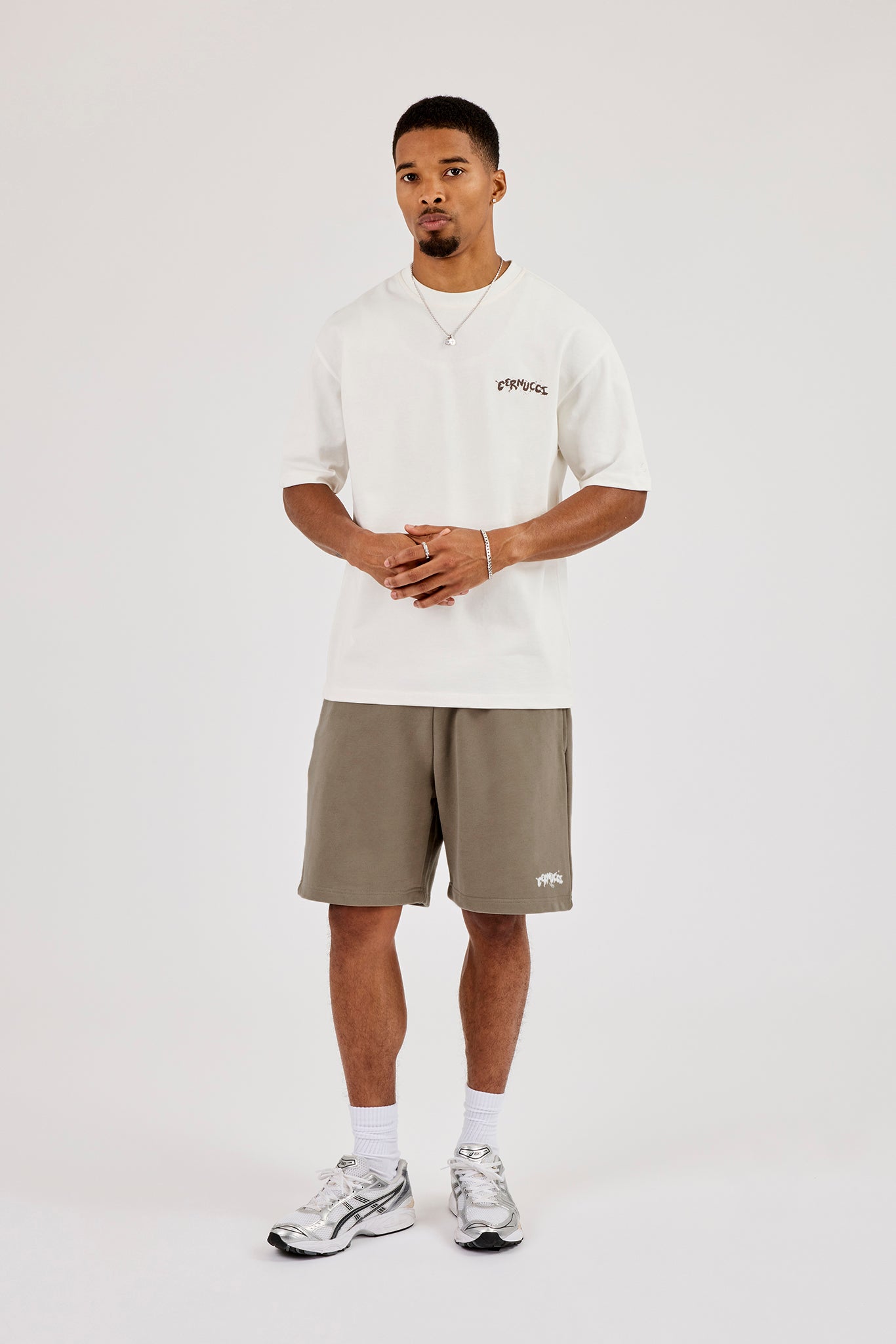 Cernucci Puff Print Relaxed Shorts - Taupe