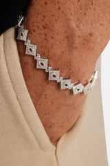 10 mm Iced CZ C-Logo-Tennisarmband