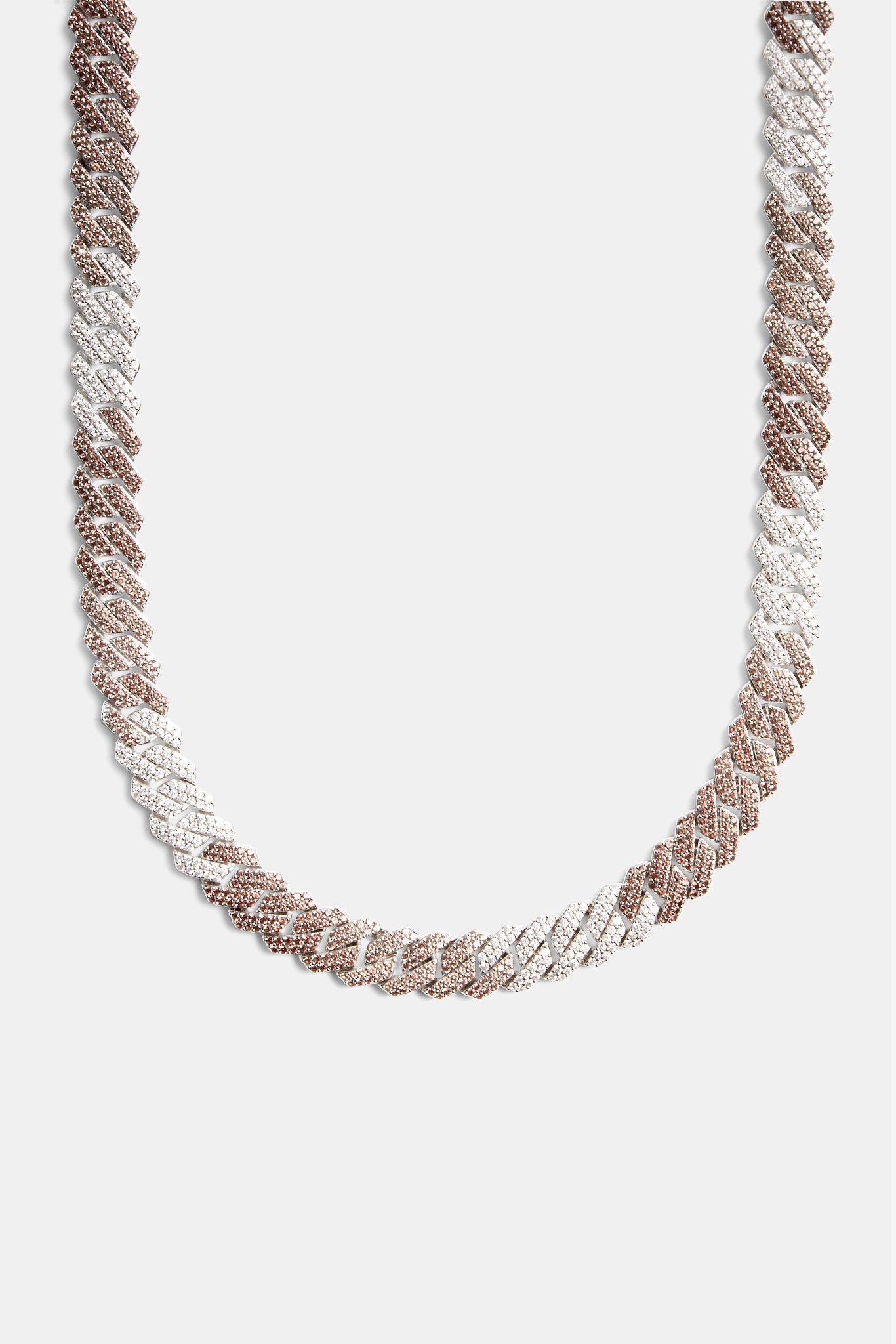 14 mm kubanische Kette mit Farbverlauf und Eis – Schokolade