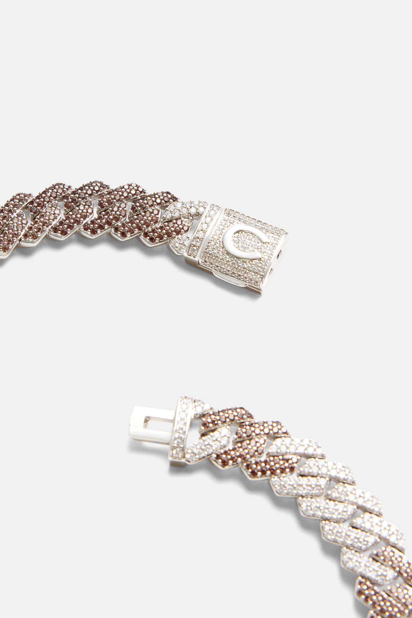 14 mm kubanische Kette mit Farbverlauf und Eis – Schokolade