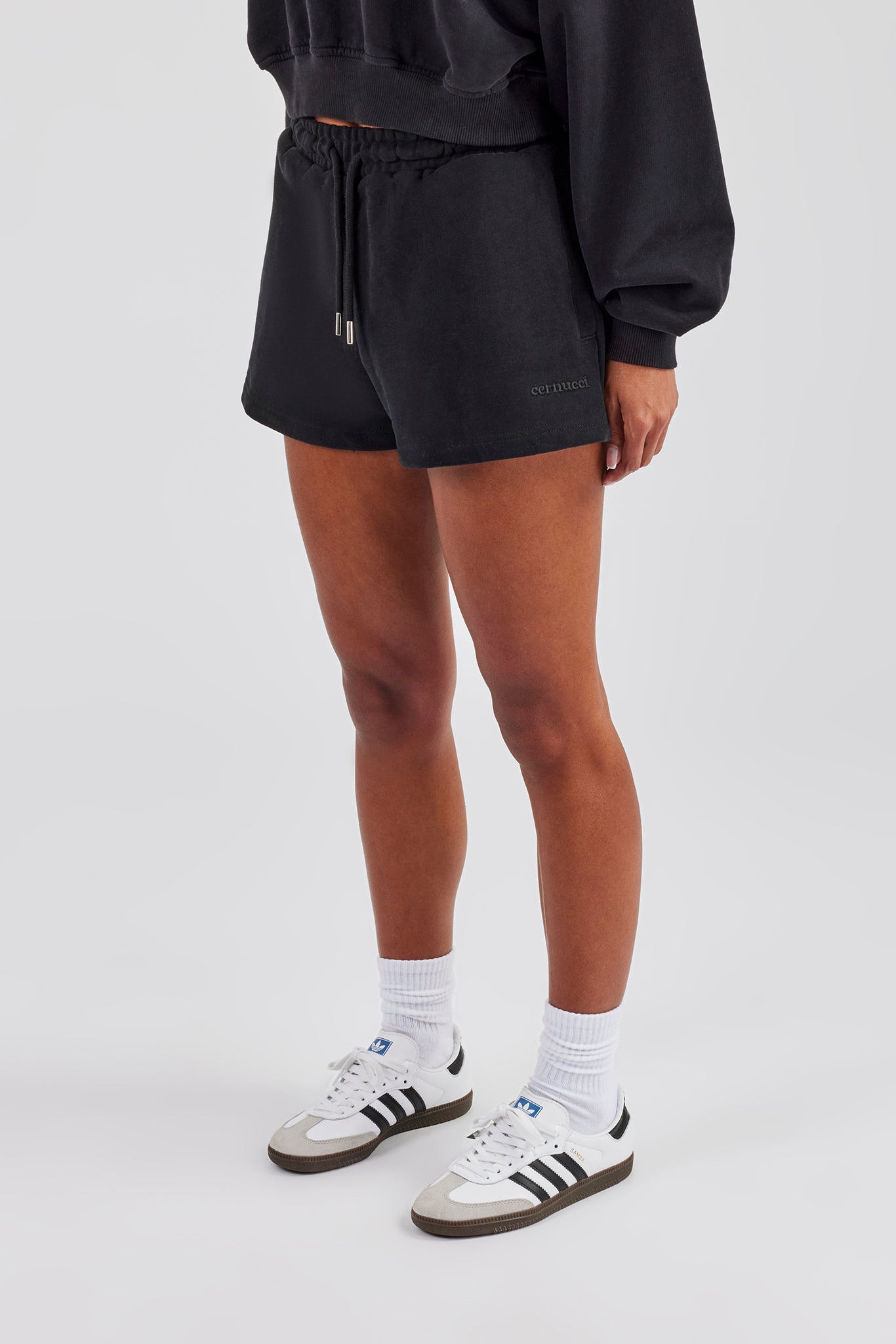 Embroidered Short - Black