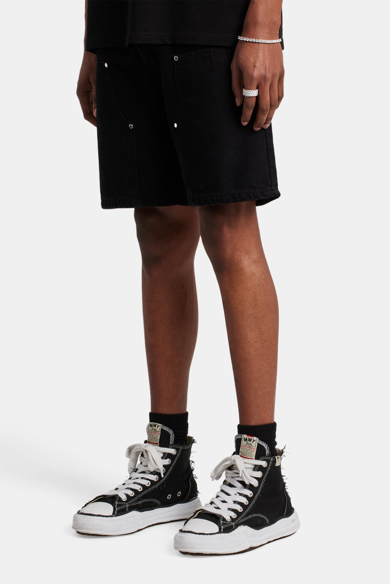 Carpenter Jeansshorts - Schwarz