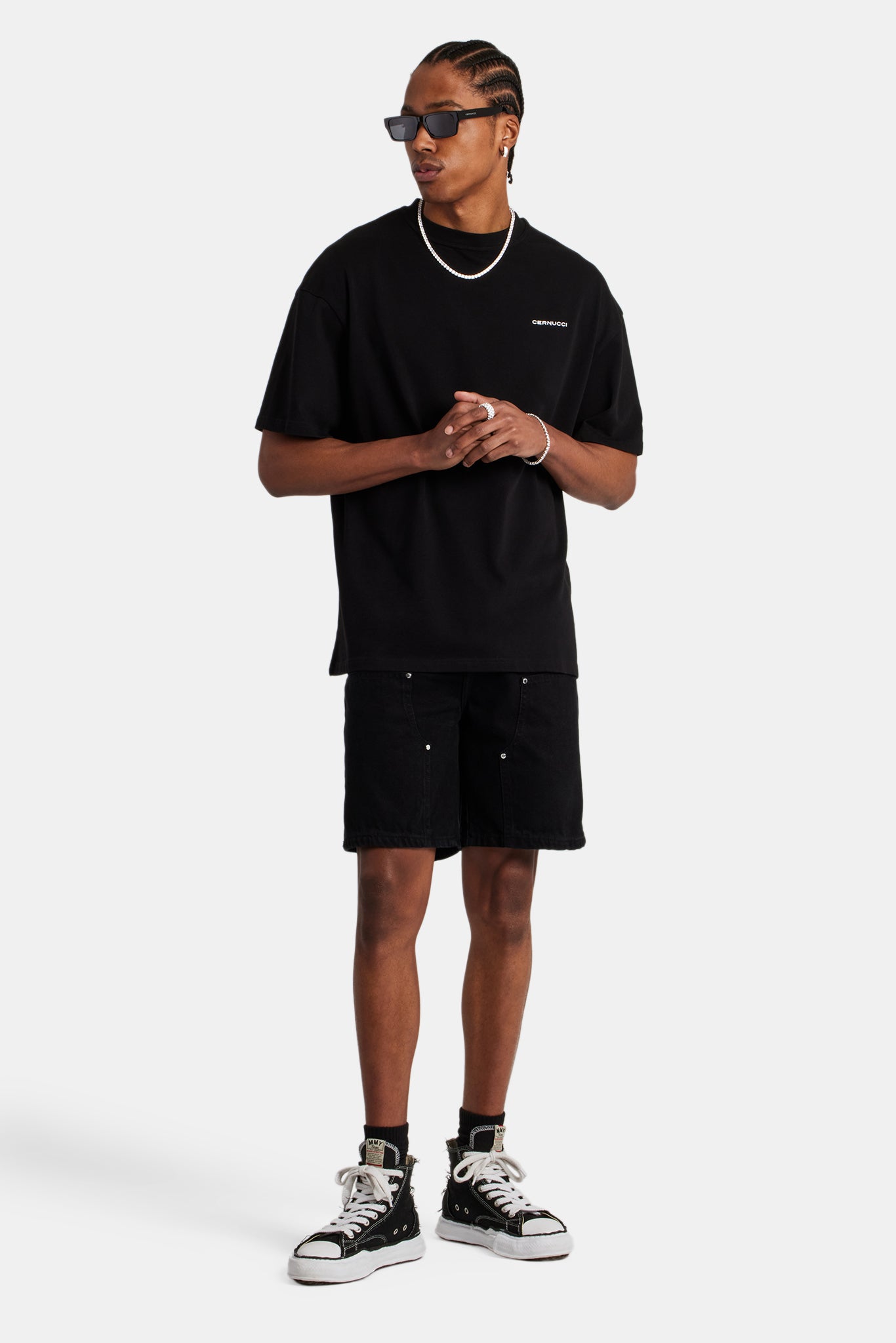 Carpenter Jeansshorts - Schwarz