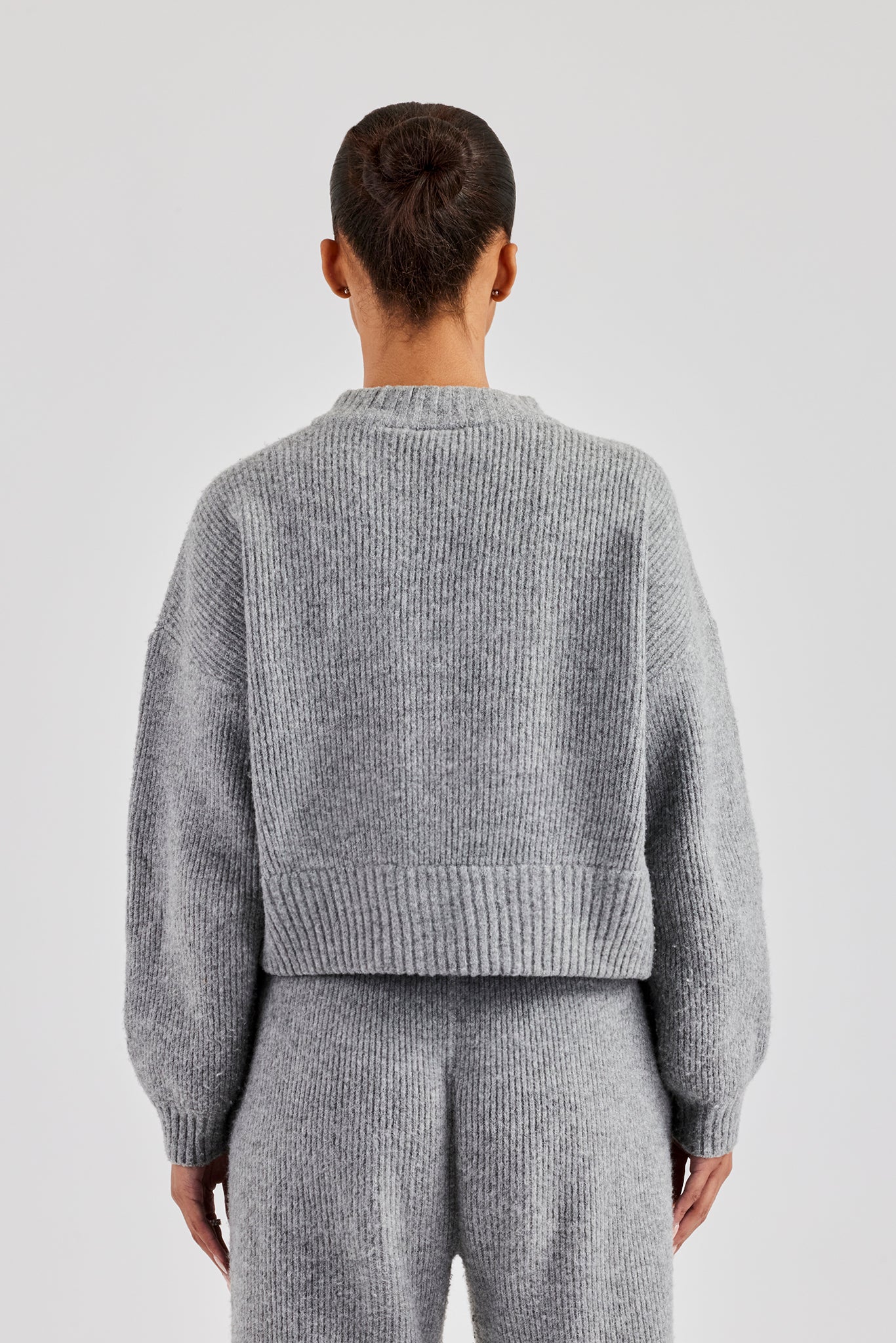 ジャケット・アウター Bibiy. JUNO ZIPPER KNIT Simply Be Grey Knitted Ribbed Bomber Jacket | JD Williams