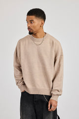 Cernucci Fluffy Intarsia Sweater - Taupe