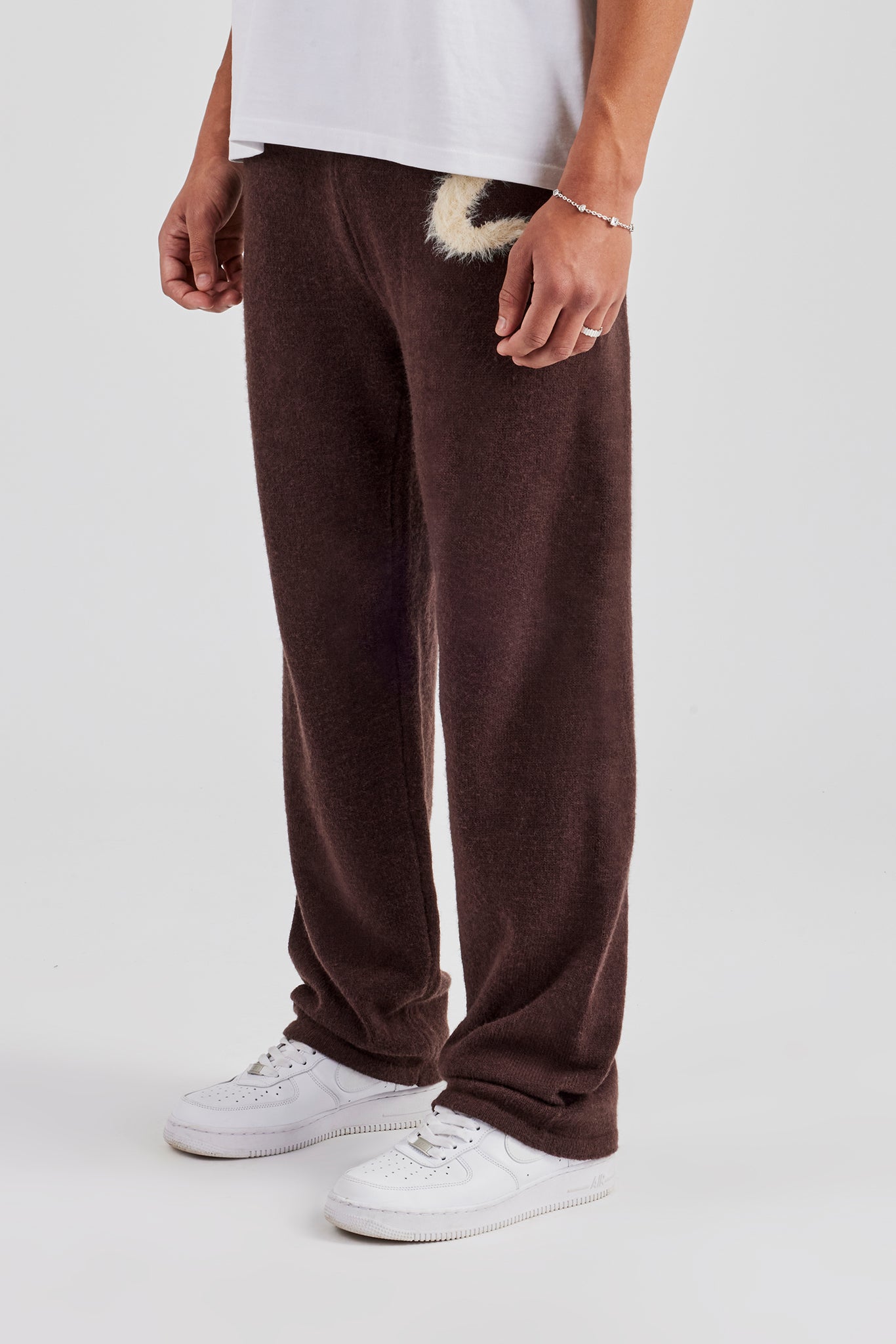 Fluffy Intarsia C Jogger – Schokolade
